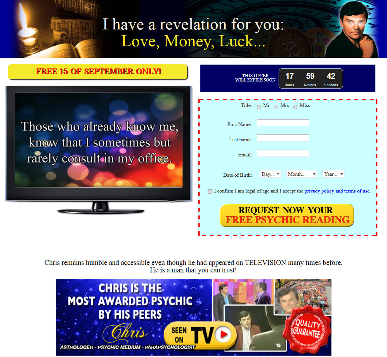free personal psychic reading by email