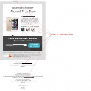 MailShark Unclaimed Apple iPhone 6 Scam
