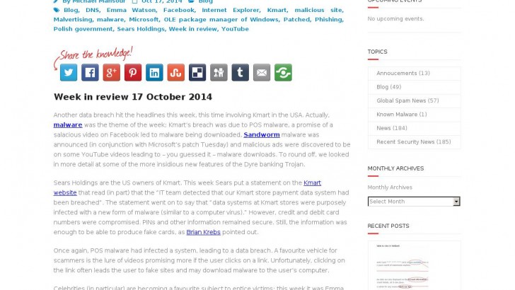 Week in review 17 October 2014