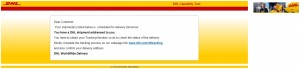 MailShark Fake DHL shipment delivers malware
