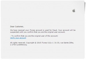 MailShark iTunes phishing email threatens suspension