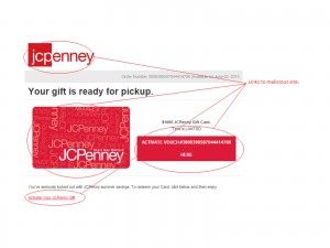 MailShark Fake JCPenney gift cards circulating
