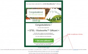 MailShark Woolworths Gift Card Scam