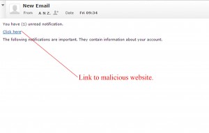 MailShark ANZ Bank New Email Phishing Scam
