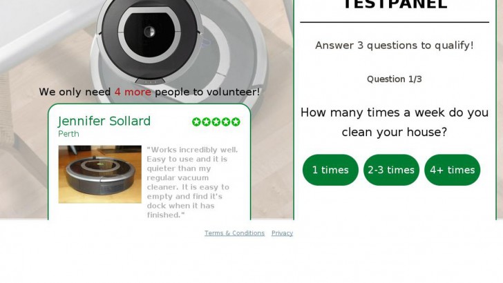 Get a Cleaning Robot for Your Opinion