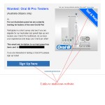 MailShark Oral B Pro Testers Email Scam