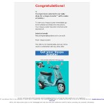 MailShark Congratulations a brand new Vespa Scooter Visit Website