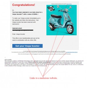 MailShark Get Your Vesper Scooter Email Scam