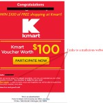 MailShark Win Only Today Kmart Gift Voucher Email Scam