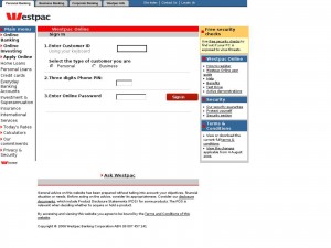 MailShark Your Westpac e-statement Visit Phishing Website