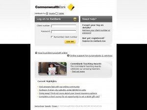 MailShark CommBank New Message Notification Phishing Visit Website