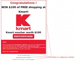 MailShark Get Your Kmart Gift Card Email Scam
