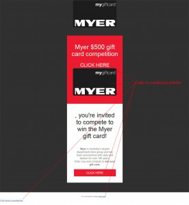 MailShark Myer Giftcard Competition Malware Scam
