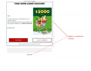MailShark Exclusive $2000 Gift Card Winner Email