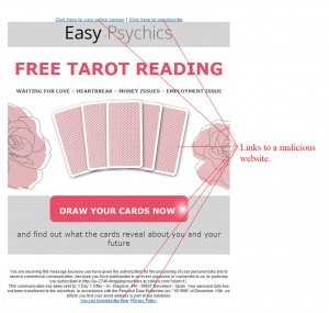 MailShark Free Tarot Reading Scam