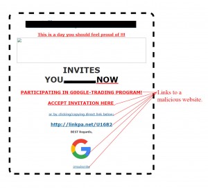 MailShark Google Trading Program Invite Scam