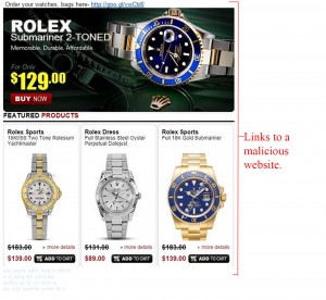 MailShark Replica Rolex Watch Present Scam