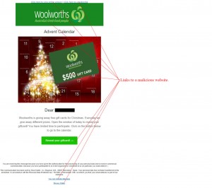 MailShark Woolworths Christmas Gift Card Scam