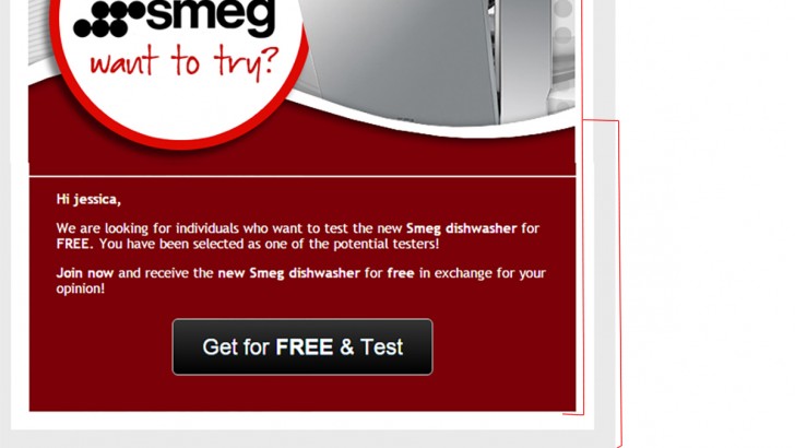 Free SMEG Dishwasher Test and Keep Scam