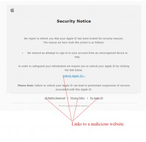 MailShark Locked Apple ID Phishing Scam 