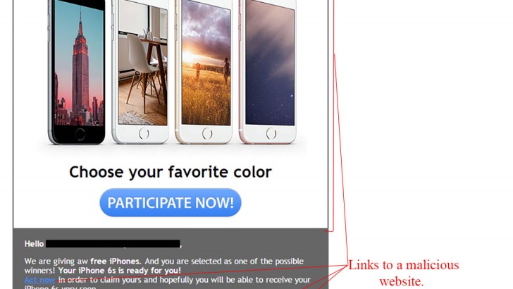 Participate to Win an iPhone 6S Malware Scam