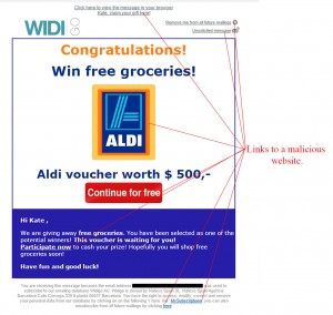 MailShark Great Customer Aldi Gift Card Scam