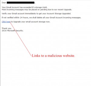 MailShark Mailbox Qouta Full Upgrade Phishing Scam